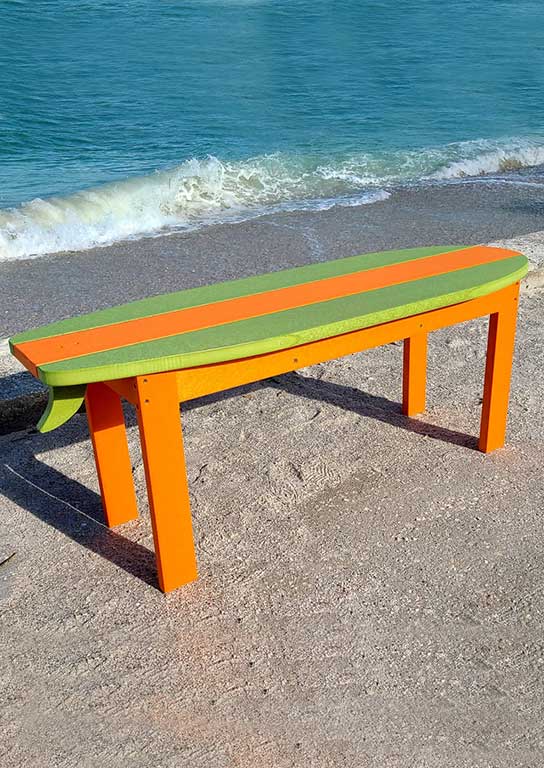 Island Time Surfboard Coffee Table Outdoor Patio Furniture